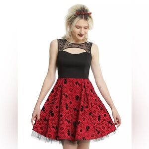 Torrid x Disney Black and Red Velvet Snow White Plus Size Dress